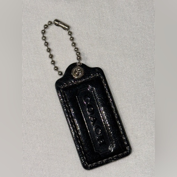 Coach Black Patent Leather Hang Tag/Keychain Accessory - Picture 3 of 3